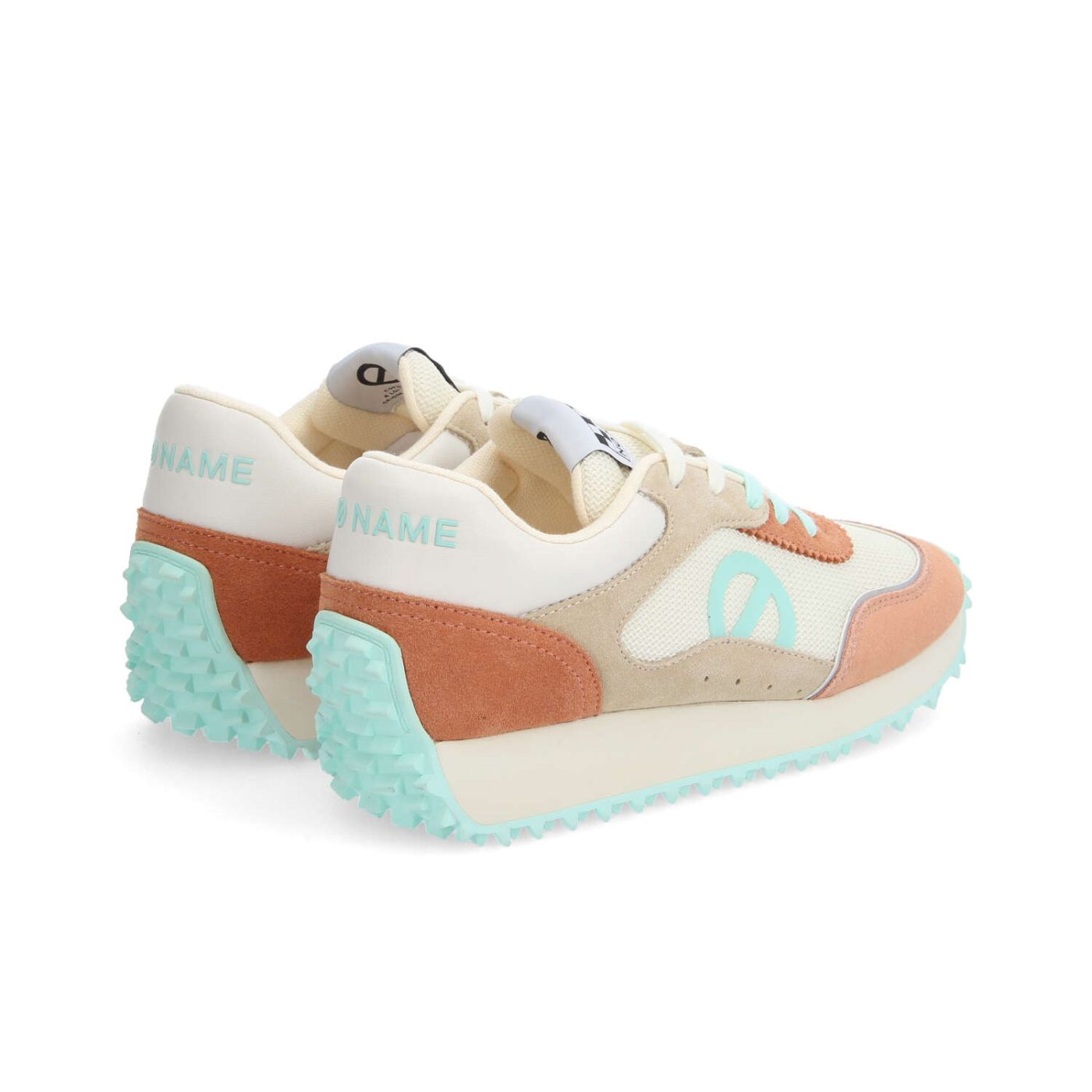 PUNKY JOGGER W - KNIT/SUEDE/SUED - OFF WHITE/MELON/TURQUOISE